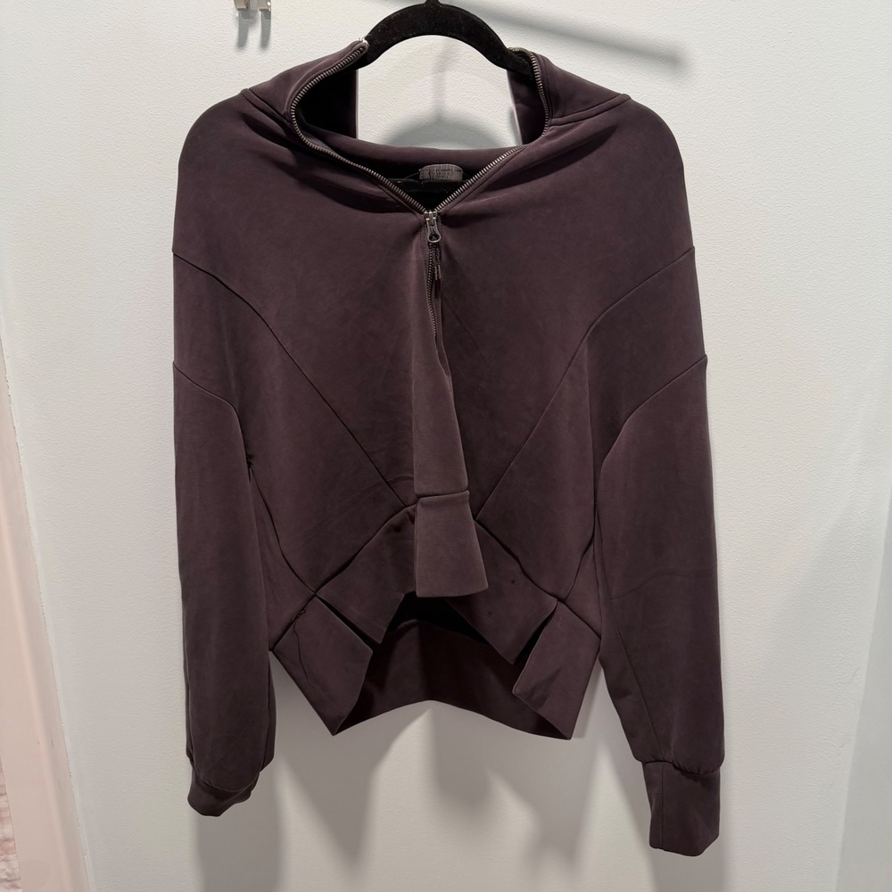 Member's Mark Half Zip Pullover Purple Large Sandwash Athleisure Casual